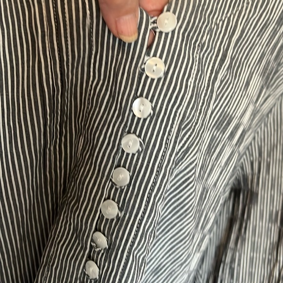 NWOT Ulla Popken Boho Top- striped 1/4 button 3/4 sleeve Sz 24/ 26 - Picture 6 of 12